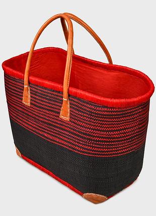 Сумка пляжная le comptoir de la plage mahabo gm большая женская вместительная для моря с мешочком унисекс one size rouge (zik00000