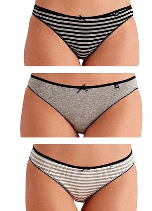 Набор трусиков pretty polly alice es013c слипы брендовые женские хлопковые комфортные 3 шт l black stripe (5053014491253)