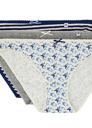 Набор трусиков pretty polly alice es013c слипы брендовые женские хлопковые комфортные 3 шт s flutter print (5053014490836)
