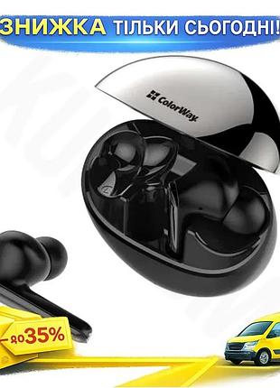Ku беспроводные наушники colorway universal fit bluetooth 5.3 черные с микрофоном для музыки и разгово uni2l_k