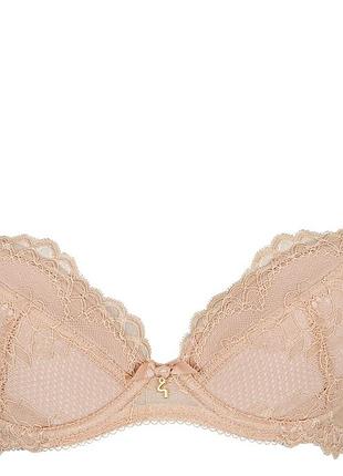 Бюстгальтер gossard superboost lace 7711 кружевной со съемным пуш ап на косточках 80b nude (5053014035174)