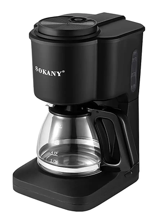 Кофеварка капельная sokany с подогревом кофейника 600 мл sk-124