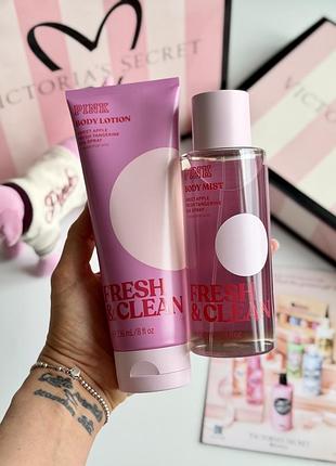 Спрей та лосьйон для тіла fresh clean victoria’s secret