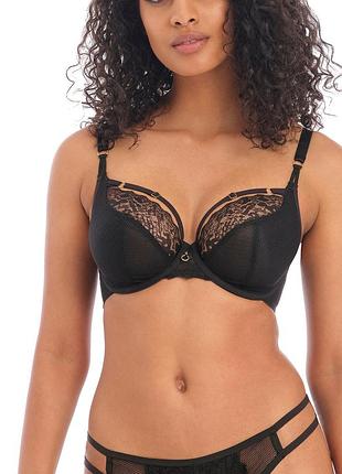 Мягкий бюстгальтер на косточках freya temptress 400102blk 70i черный (889501428021 )
