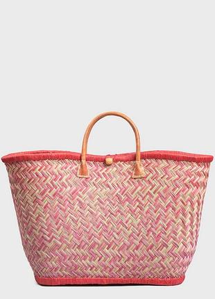 Сумка пляжная le comptoir de la plage aravola mm_tutti_123 вместительная плетеная ручной работы one size красный (zik0000027753)