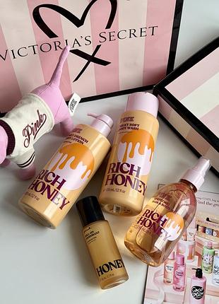 Набір для тіла лосьйон ,гель, спрей ,дезодорант rich  honey victoria’s secret