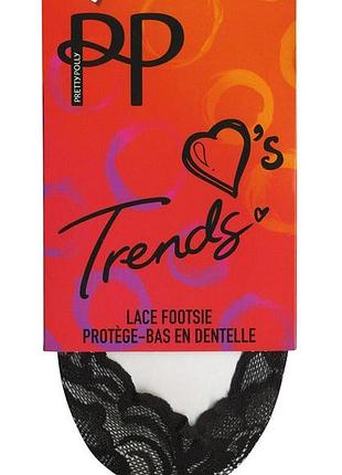 Сліди pretty polly lace footsie pnasc3 s/m black (5053014115722)