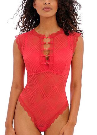 Боди freya fatale 401493cr кружевное сексуальное женское боди из сетки m красный (889501654017)