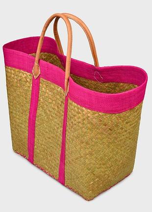 Сумка корзины le comptoir de la plage tsimgy sgm пляжная большая из натуральной рафии французский бренд one size бежевая