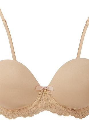 Бюстгальтер gossard superboost lace 7737 английский премиум балконет без бретелей без push-up 75f nude (5053014951450)