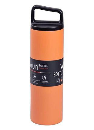 Термос металевий 500 мл bottle sport з вакуумною ізоляцією помаранчевий hpgm5009o