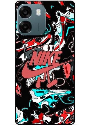 Чехол силиконовый бампер для oppo a6 с рисунком найк nike