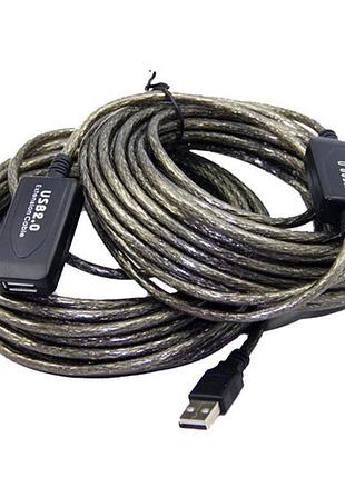 Usb 2.0 подовжувач активний репітер 20 м, кабель am-af для комп’ютера та периферії
