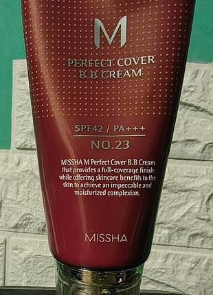 Missha perfect cover bb cream.номер 23 natural beige