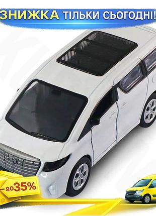Ku автомодель toyota alphard universal fit масштаб 1:40 біла колекційна машинка для дітей від 3 років uni2l_k