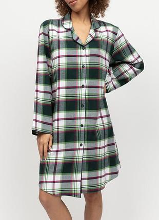 Халат женский cyberjammies forrest 0511 10/s зеленый в клетку (5051877529267)