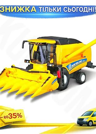 Ku автомодель зерносборный комбайн universal fit new holland с кукурузной жаткой для коллекционировани uni2l_k