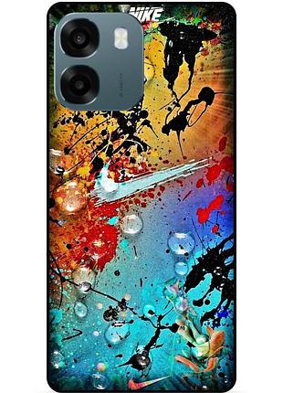 Силиконовый чехол бампер для oppo a6 с рисунком nike найк