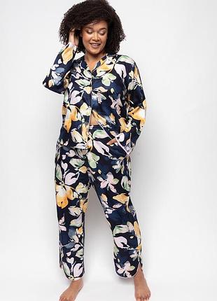 Піжама жіноча cyberjammies estelle 9527-9528 12/m синій з квітковим принтом (5051877448414)