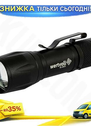 Ku фонарь ручной vertvoll universal fit 2led 1вт li-ion алюминиевый аккумуляторный для туризма и актив uni2l_k