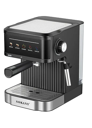 Кавомашина з капучинатором 1.8 л професійна sokany електрична sk-04025