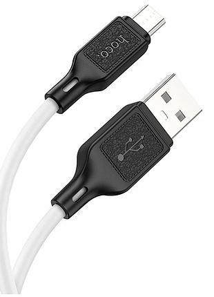Кабель usb 2.4a micro 1м белый hoco x90 для зарядки и передачи данных
