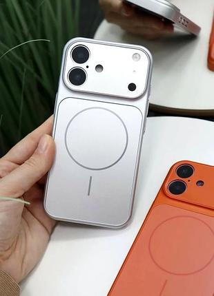 Чехол противоударный nofelet ag glass case с magsafe для iphone 13 pro max с защитой камеры синий 2
