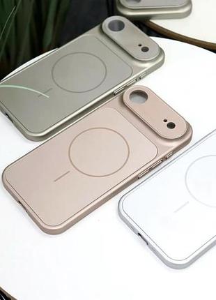 Чехол противоударный nofelet ag glass case с magsafe для iphone 13 pro max с защитой камеры синий 7