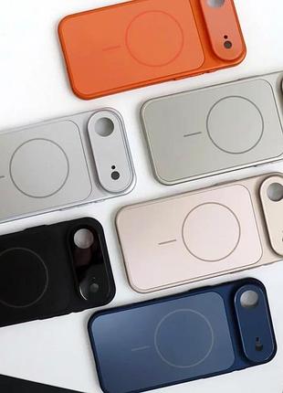 Чехол противоударный nofelet ag glass case с magsafe для iphone 13 pro max с защитой камеры синий 9