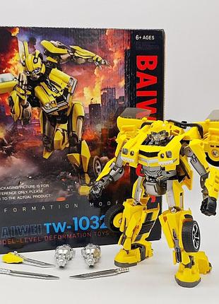 Іграшка робот-трансформер бамблбі baiwei tw1032 з аксесуарами 8