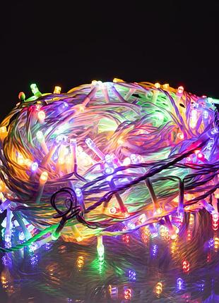 Гирлянда нить уличная 30 м 300 led белый провод мультиколор cf300l30mwml 3