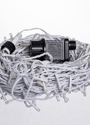 Гирлянда нить уличная 30 м 300 led белый провод мультиколор cf300l30mwml 4