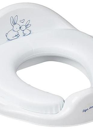 Туалетное сиденье мягкое kr-020-103 "зайчики" белое tega
