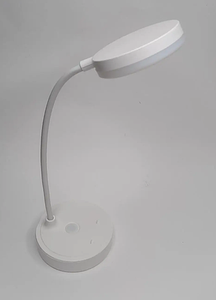 Настольная светодиодная led лампа 2в1 с аккумулятором 800 мач 30.5 см белая