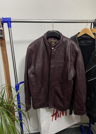 Куртка quality garments real leathers шкіряна бомбер стильний актуальний тренд 3