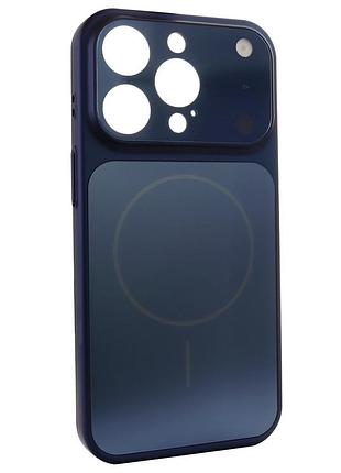Чехол противоударный nofelet ag glass case с magsafe для iphone 14 pro с защитой камеры синий