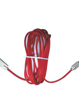 Кабель usb - lightning 3м в оплетке для apple iphone, ipad, ipod, прочный зарядный шнур 2