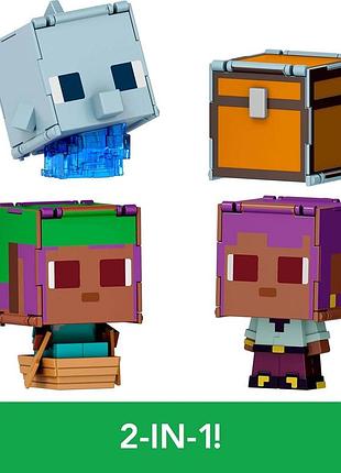 Фигурки-трансформер mattel minecraft flippin figs 2-pack (jcy31) 6