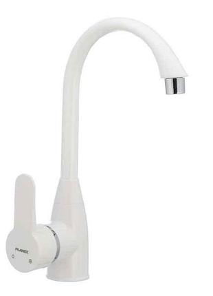 Смеситель для кухни mario-011 white (без подводки) тм plamix