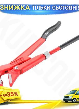 Ku ключ трубный intertool universal fit рычажный 45° 1 дюйм для сантехнических работ регулируемый захв uni2l_k