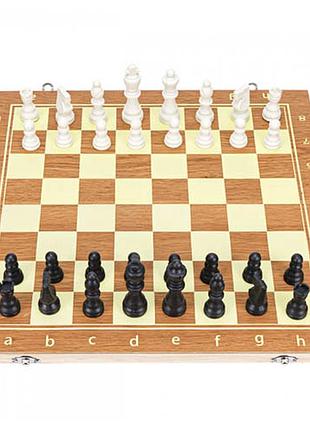 Настольная игра 3в1 шахматы шашки нарды деревянный набор 39×39 см большой классический комплект для всей семьи