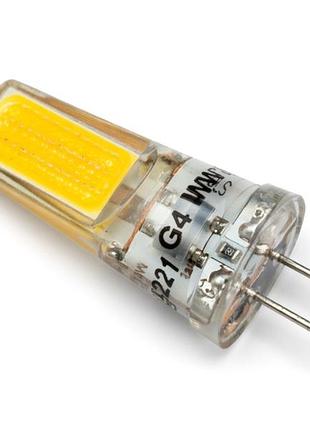 Лампа светодиодная led g4 3w cob ww 220v