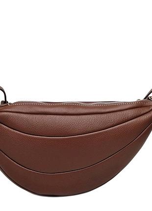 Сумка через плечо женская натуральная кожа коричневый арт.1028 brown (китай)