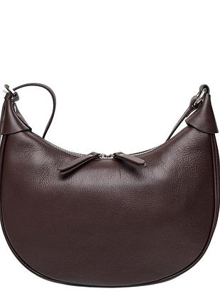Полукруглая женская сумка натуральная кожа коричневый арт.5579 d.brown (китай)