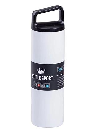 Термос металевий 500 мл bottle sport з вакуумною ізоляцією білий hpgm5009w
