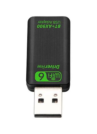 Usb wi-fi адаптер bt+ax900 900мб 802.11ax з bluetooth 5.4 мережевий бездротовий модуль