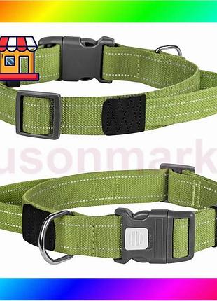 Bs ошейник для собак best mix с ручкой х/б тесьма collar брезент, пластиковый фастекс, l, ш 35 мм, дл bas77/n