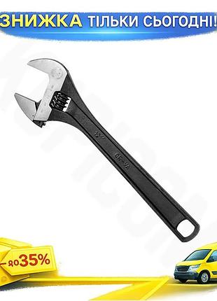 Ku разводной ключ intertool universal fit 300 мм фосфатированный для монтажа и демонтажа гаек и болтов uni2l_k