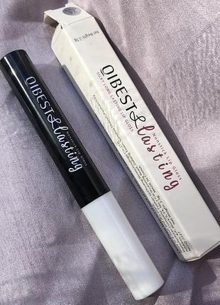 Жидкая помада для губ черная чёрная серая qibest lasting black 24 18