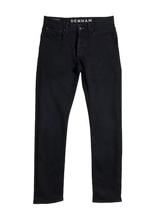 Оригінальні чоловічі джинси denham razor slim fit чорного кольору | розмір w29 l30 / eur s | бавовна
